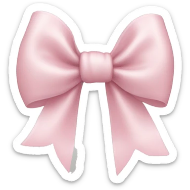 light pink bow sticker