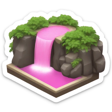 Pink pool with a waterfall  sticker