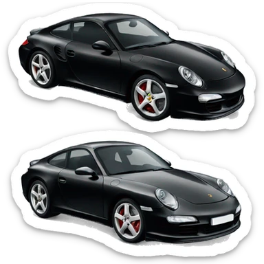 Black porshe  sticker