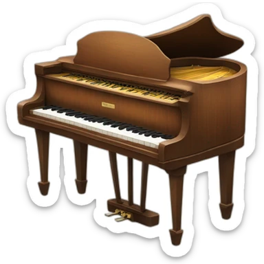 Upright piano sticker