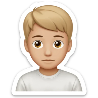 A boy, aged 15 and 16, with a light brown complexion, is broadcasting with any t-shirt on. sticker