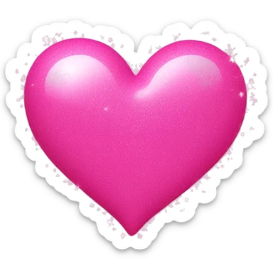 Sparkly pink hearts  sticker