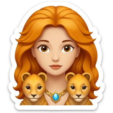 Leo woman zodiac sticker