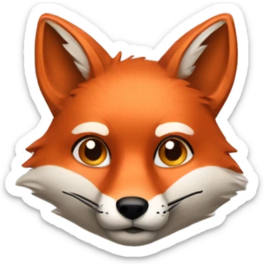 Fox with false nails sticker