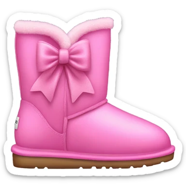 Pink uggs with bows sticker