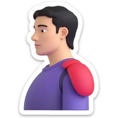 shoulder shot portrait of a person sticker