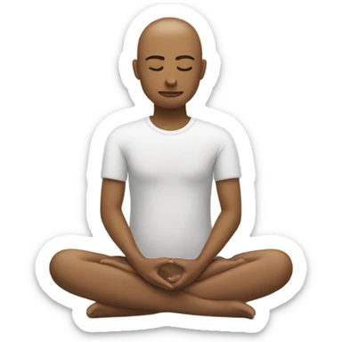 Zen meditation dude sticker