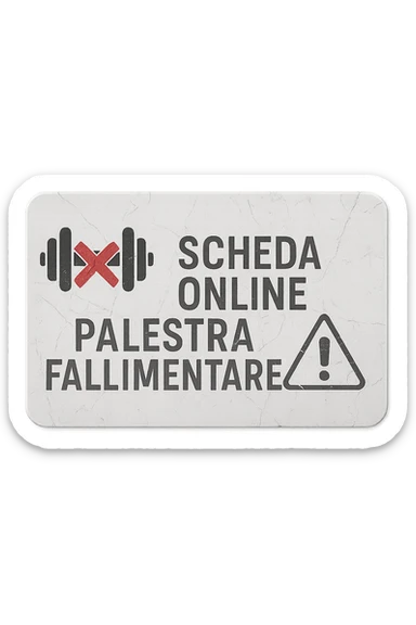 Scheda online palestra fallimentare  foglio sticker