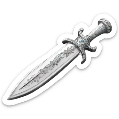 Extremely beautiful and detailed gem engraved dagger sticker