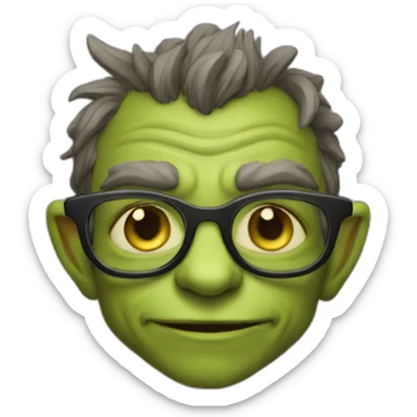 Goblin-glasses-gigachad sticker