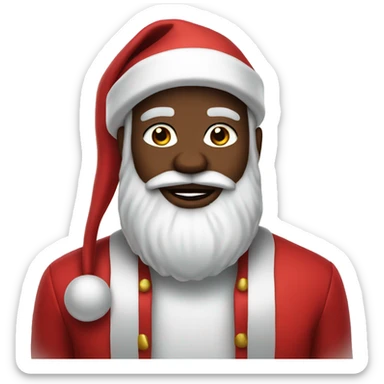 Black Santa  sticker
