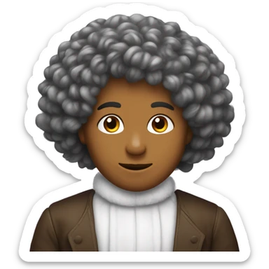 metisse cheveux bouclés  sticker