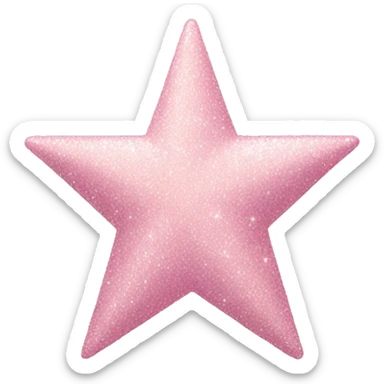 pale pink star sparkle sticker