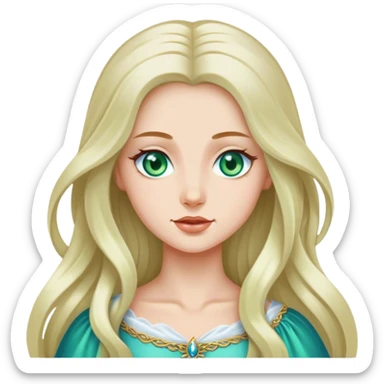polish princess with green/blue eyes sticker