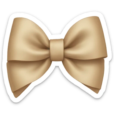 Beige bow sticker