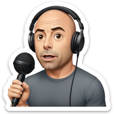 generate realistic detailed joe rogan podcast sticker