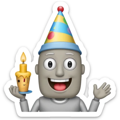 Funny doodlebob from SpongeBob birthday emoji sticker