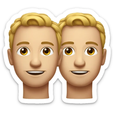 male portrait on white background and sixpack  sticker