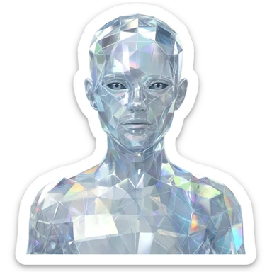 Crystal Entity with a serios face sticker