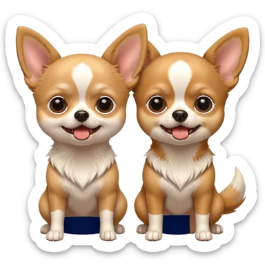 two annoying chihuahuas barking sticker