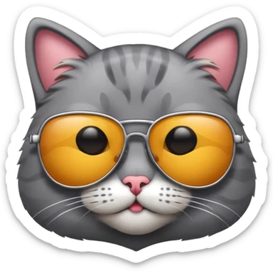 Cat wearing sunglasses new  sticker