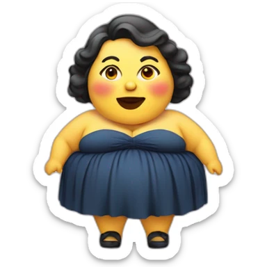 fat lady opera singer sticker