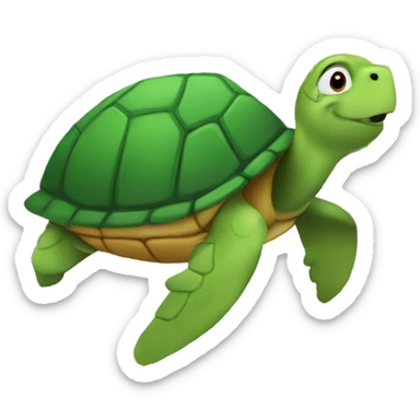 turtle drawing on a plane sticker