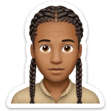 un hombre negro con trenzas y muy guapo sticker