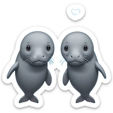 love couple manatee sticker