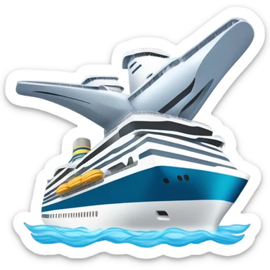 A cruise ship with wings sticker