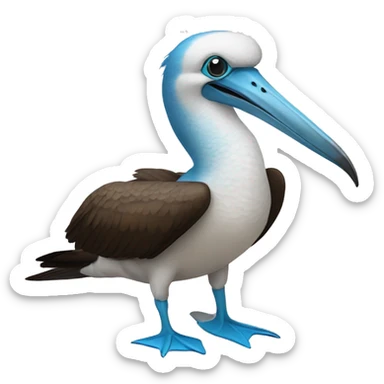 a blue footed-booby bird sticker