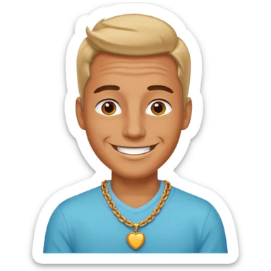 a rockstar man wearing necklace sticker