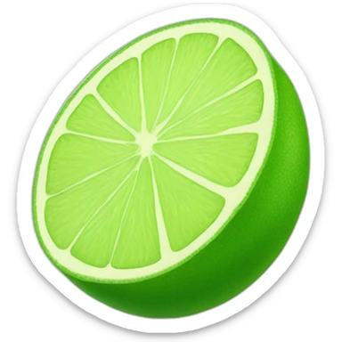Cute smiling slice of lime sticker