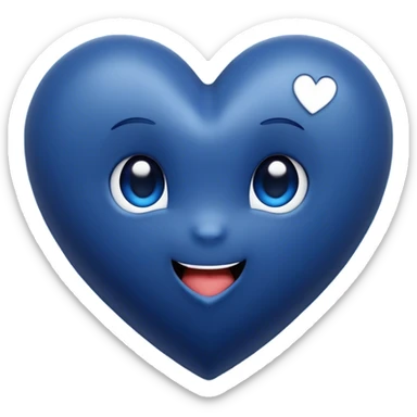 Dark Blue heart with the words Hi Cutie! in the middle  sticker