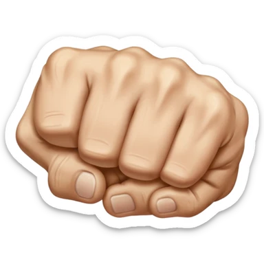 back of veiny fist rearview sticker