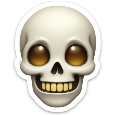 Cartoon Skull smiling sticker