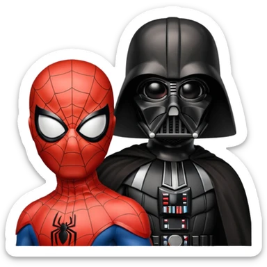 spider mam darth veder sticker