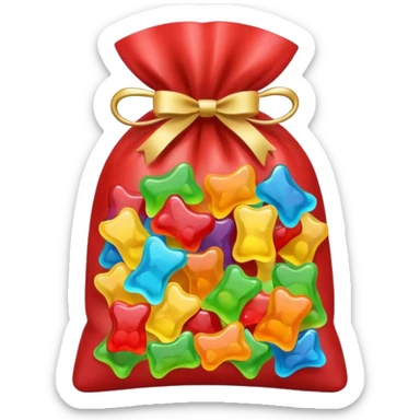 Bolsita de gomitas con dedicatoria de regalo  sticker