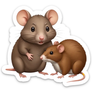 Rat explaining to other rats sticker