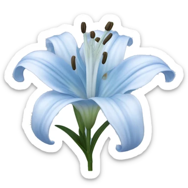 pastel blue lilium sticker