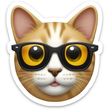 Cat with sunglasses sticker