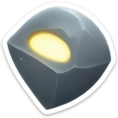 a glowing pure grey space artifact sticker