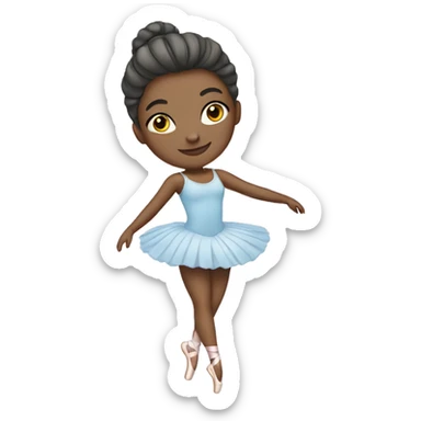ballerina with pastel blue clothing sticker