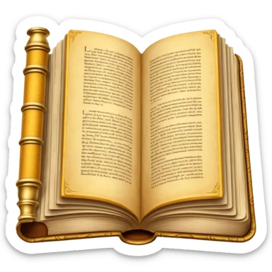 column with an open book in front sticker