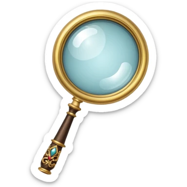 magnifying glass victorian sticker