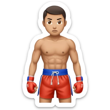 Create a Muay Thai fighter sticker