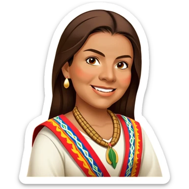 Person with a Costa Rican outfit sticker