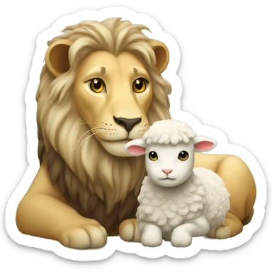 lion and lamb sticker