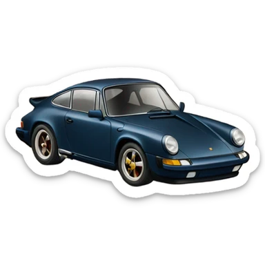 Porsche on a porch sticker