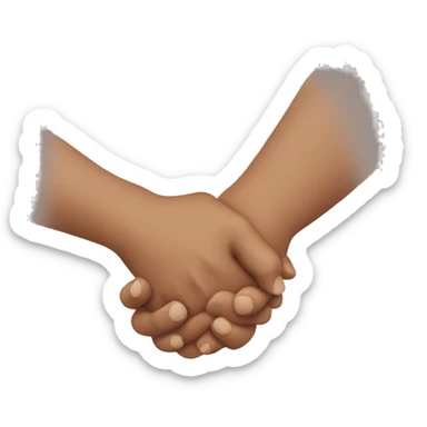 holding hands (no people, just the hands) sticker